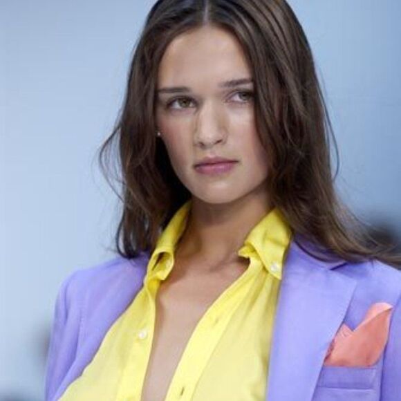 Ralph Lauren Resort 2009 Collection Purple Watercolor Floral Square Silk Scarf - Picture 6 of 16